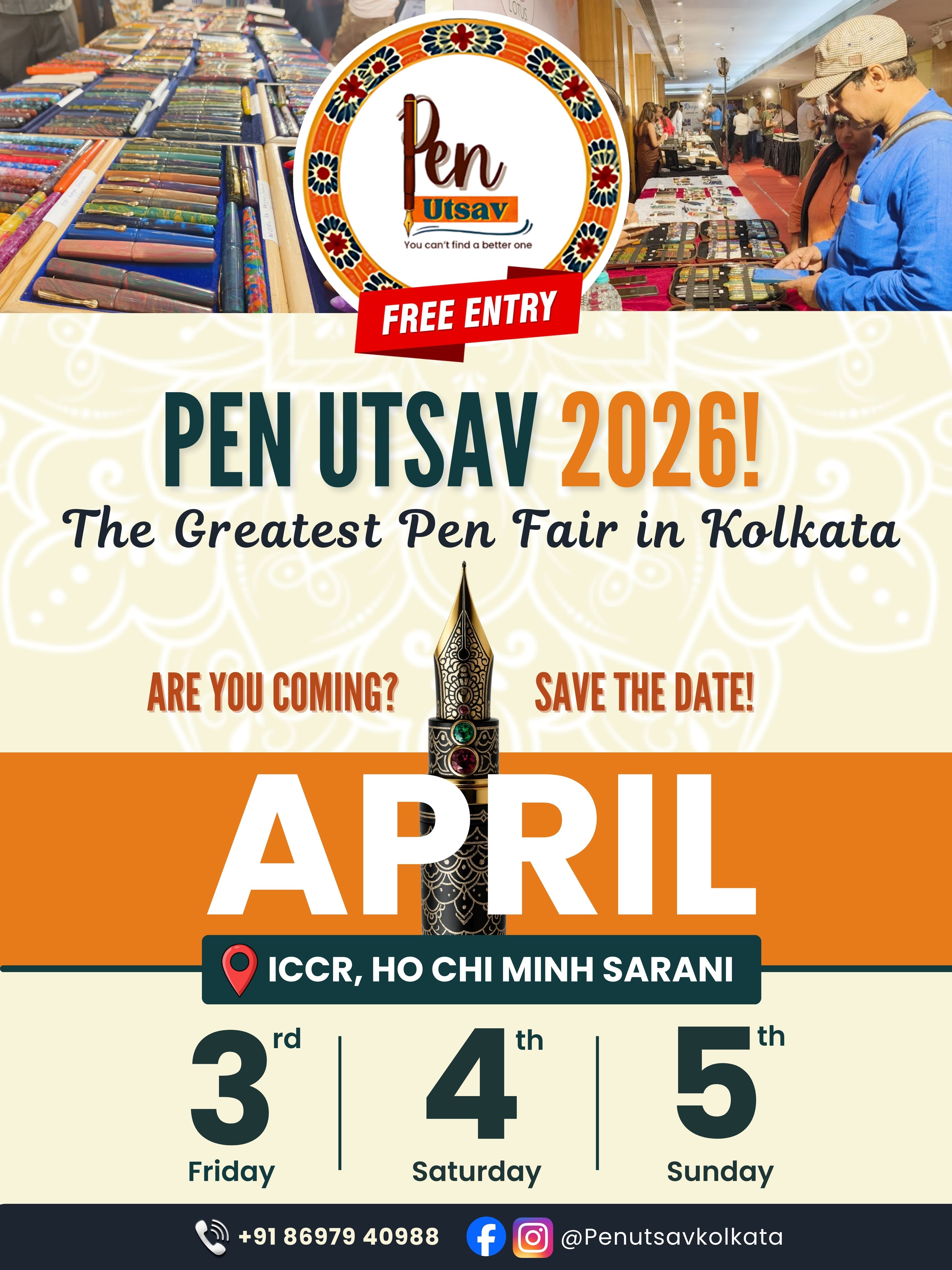 Pen Utsav 2026 - The Greatest Pen Fair in Kolkata, April 3-5 at ICCR